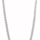 Silver 1 Row Tennis Chain Necklace