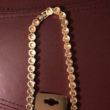 14K Gold Plated Buss Down Cluster Chain 30"