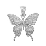 Solid Silver Butterfly Charm Pendant