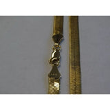 14K Yellow Gold Plated Herringbone Bracelet - Stamped 14K