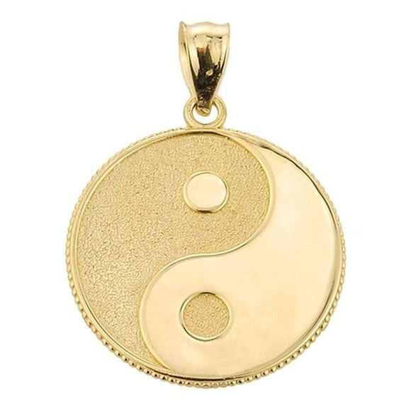 10K Solid Gold Yin Yang Gold Charm Pendant