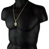 14K Gold Plated B Ape Pendant With 24" Rope Chain