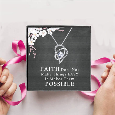 Faith Does Not Make Things Easy Gift Box + Necklace (5 Options to choose from)