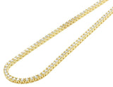 3 Piece Classic Tennis Bracelet & Necklace Set with Stud Earrings Jewelry Set in 18K Gold Filled