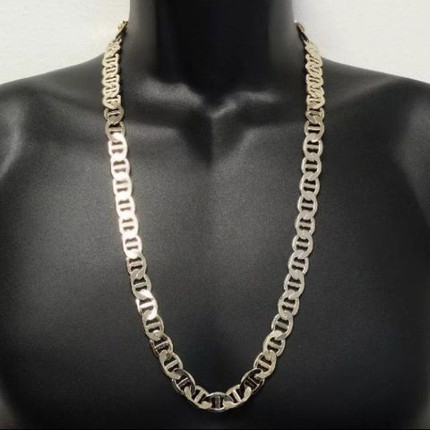 14K Gold Plated Mariner Link Chain - Stamped