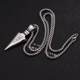 Men's Fashion Jewelry Black Gold Silver color Arrow Head Pendant Long Chain Necklaces mens necklaces Collier Femme ArrowHead