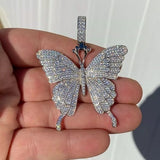 Solid Silver Butterfly Charm Pendant