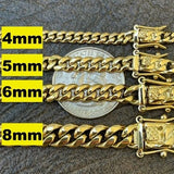 14K Gold Plated Stainless Steel Stamped Miami Cuban Chain - ALL SIZES available