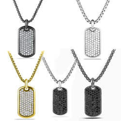 Stainless Steel 5 Pack Mens Dog Tag Set