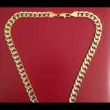 10mm 24” 14K Stamped Gold Plated Cuban Chain Fashion Necklace