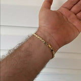 Real Solid 925 Gold Rope Bracelet 2mm 7.5" - Multiple Sizes Available