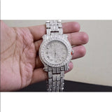 New Iced Out Silver Luxury Men's Watch Nice!