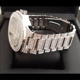 Iced Out White Gold 4 Pc Watch Bracelet Chain Set