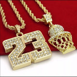 Brand New Sports Basketball Chains Pendant Bundle