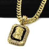 14Kt Gold Plated Cuban Link Chain & Pendant