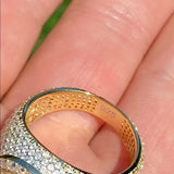 14k Gold Over Solid 925 Sterling Silver Men's Ring