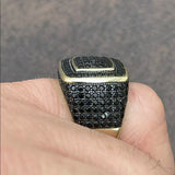 Solid 925 Sterling Silver 14k Gold  Ring