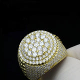 High Quality Men’s Solid 925 Gold Micropave Ring