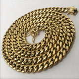 14K Gold Miami Cuban Chain 10MM 26” Stainless SS