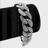 14K White Gold Luxury Watch Bracelet Iced Out New