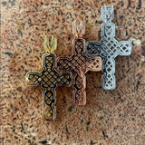 Iced Baguette Diamond Cross Real Silver Rope Chain