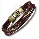 Mens Vintage Braided Leather bracelet