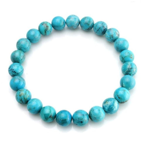 Healing Beads Stretch Bracelet Turquoise Precious Gemstones