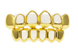 gold open face grillz yellow gold teeth hip-hop jewelry 