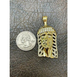 Real 925 Silver & Gold Iced Jesus Piece Pendant